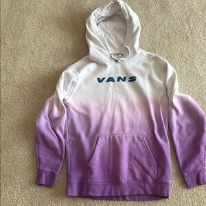 Vans White and Purple Gradient Hoodie